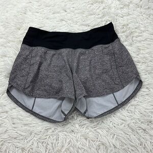 Lululemon Speed Up Short Long *4" Updated Fit Heather Lux Multi Black / Black